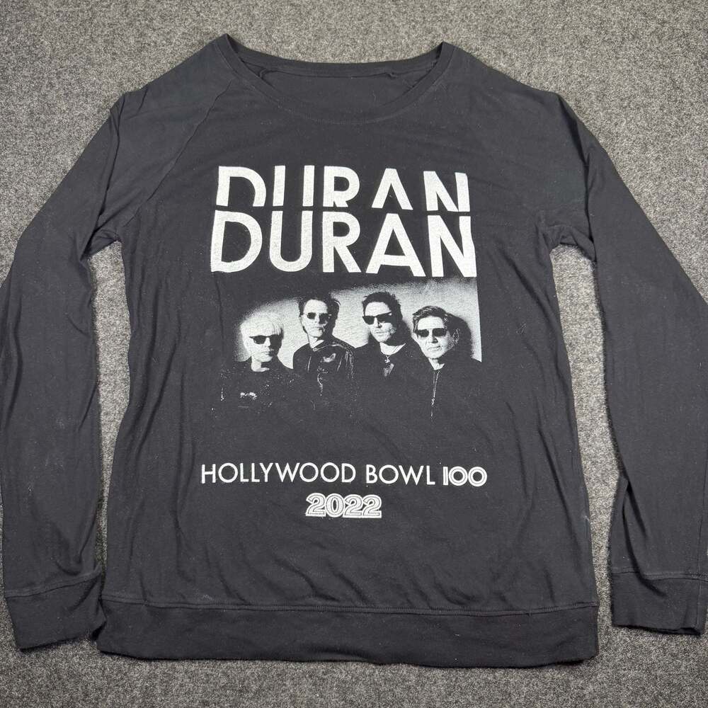 Duran Duran Hollywood Bowl 100 2022 Future Past Tour Long Sleeve Black Sweatshir